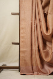 Peach Tussar Silk Saree - SRPTSS1614