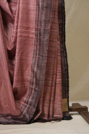Dusty Pink Tussar Silk Saree - SRDPTSS1857