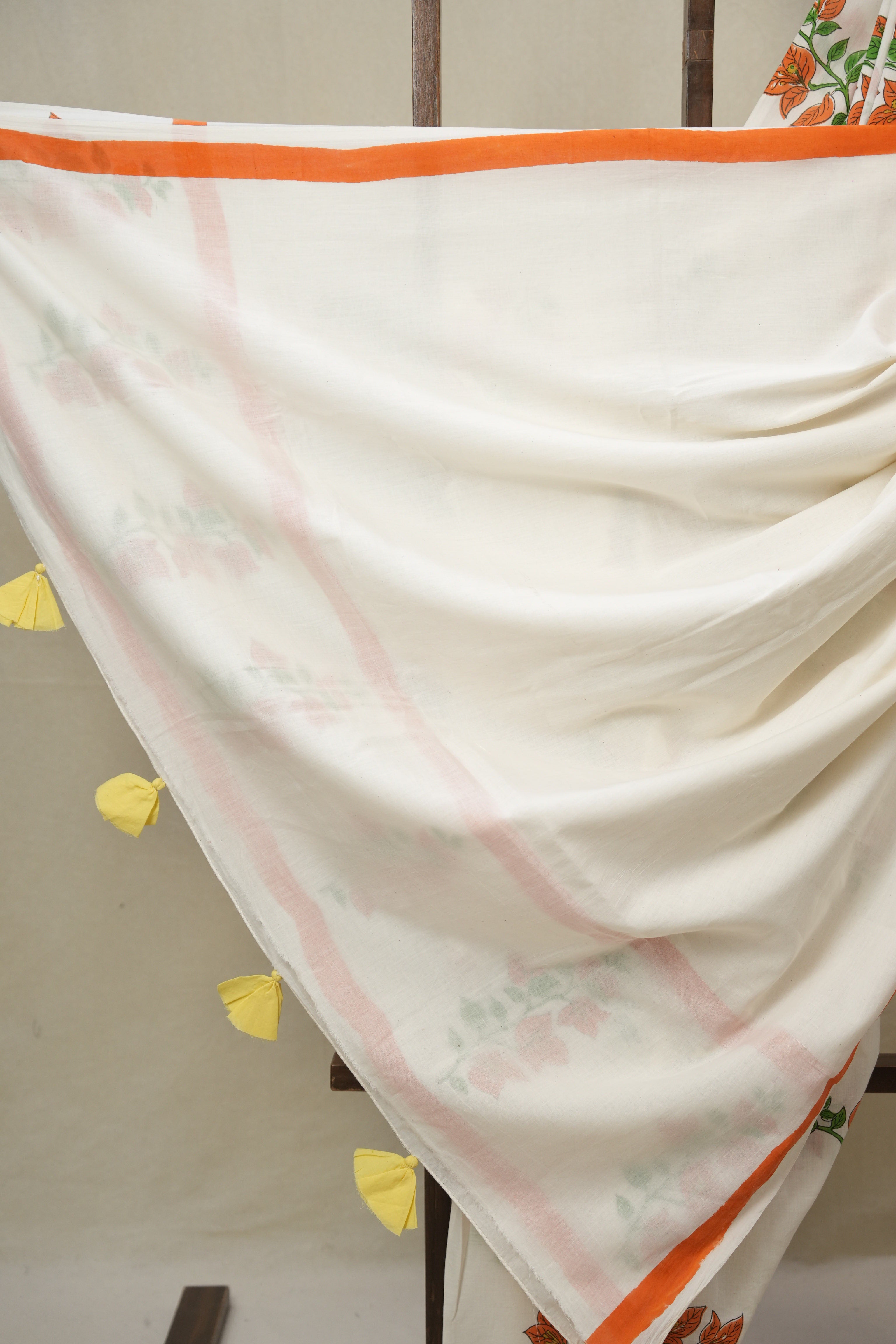 White HBP Signature Cotton Saree - SRWSCS27