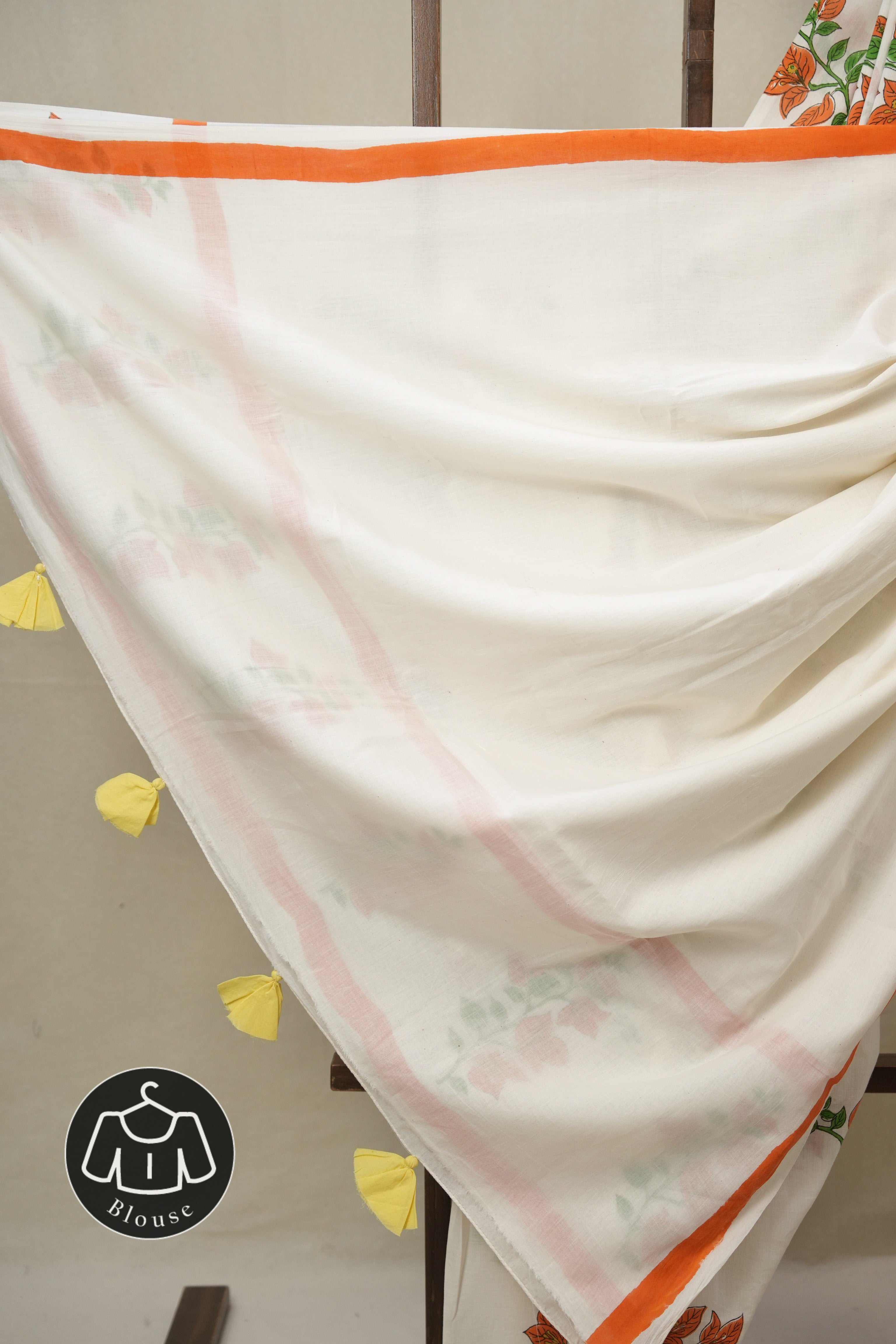 White HBP Signature Cotton Saree - SRWSCS27