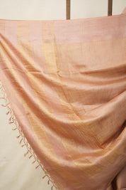 Peach Tussar Silk Saree - SRPTSS1614