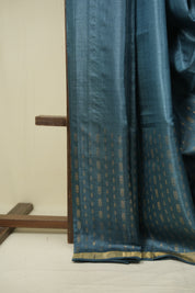 Teal Blue Tussar Silk Saree - SRTBTSS1920