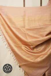 Peach Tussar Silk Saree - SRPTSS1614