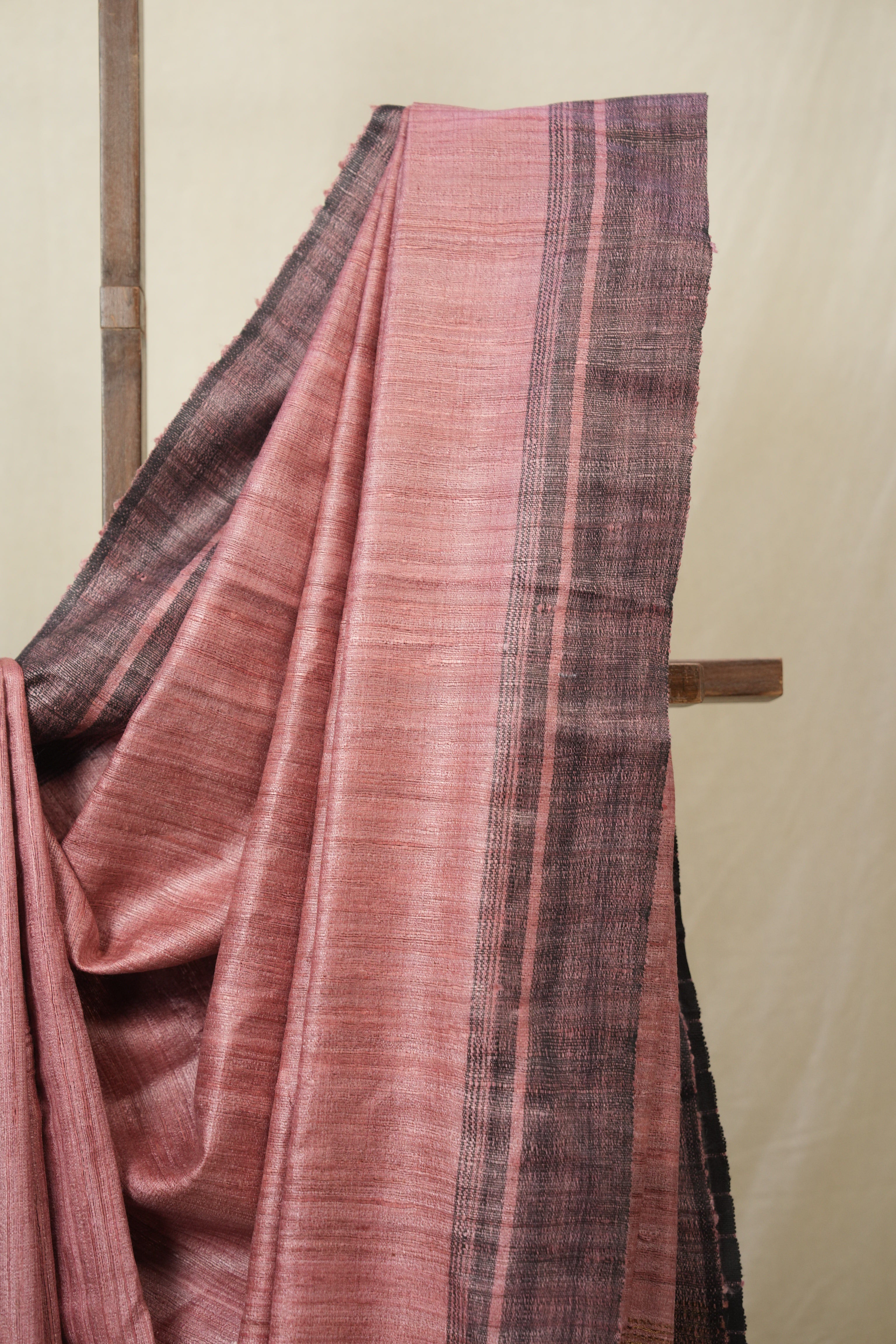 Dusty Pink Tussar Silk Saree - SRDPTSS1857
