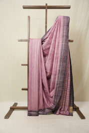 Soft Pink Tussar Silk Saree - SRSPTSS1858