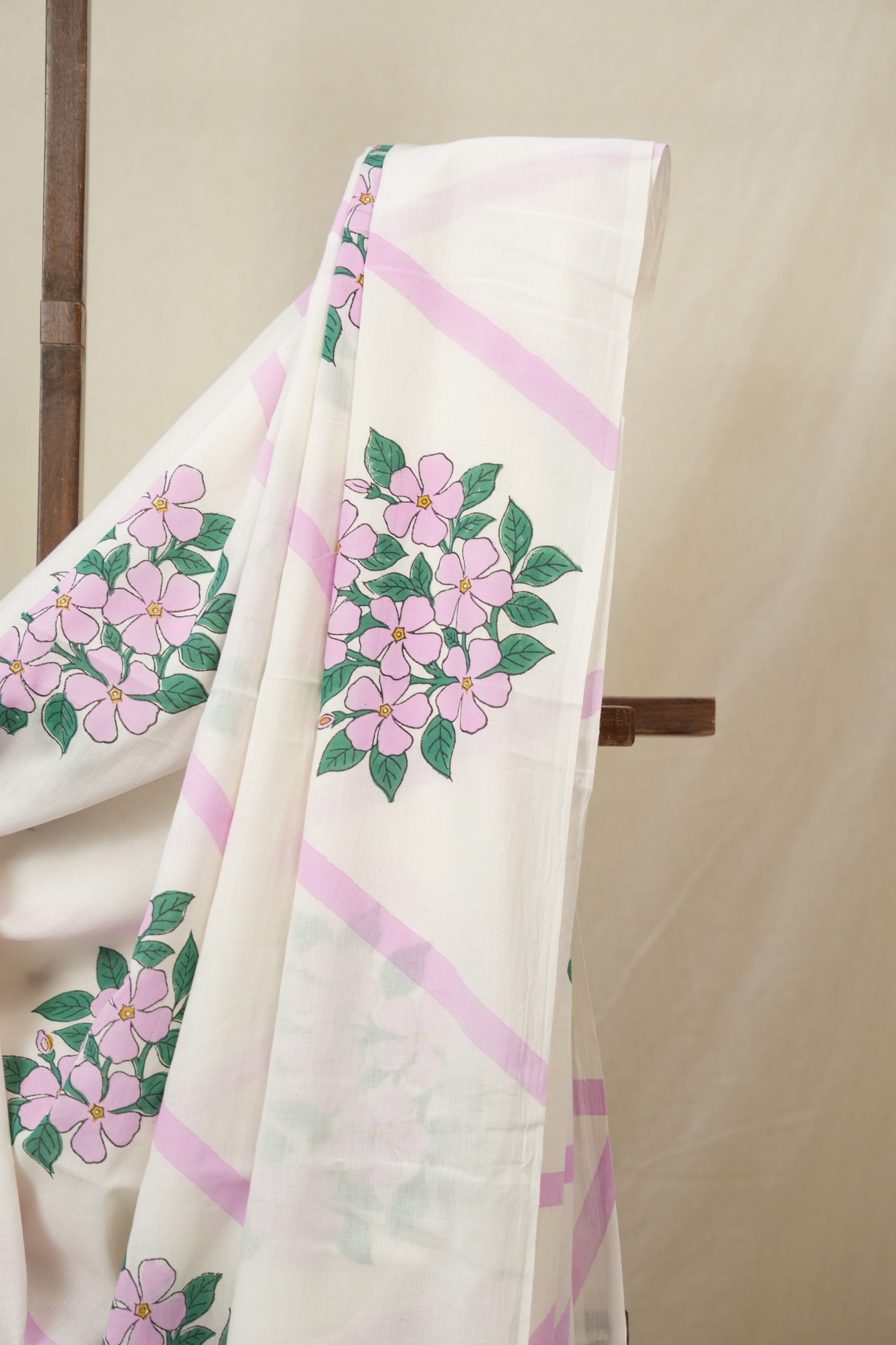 Milky White HBP Signature Cotton Saree - SRMWSCS31