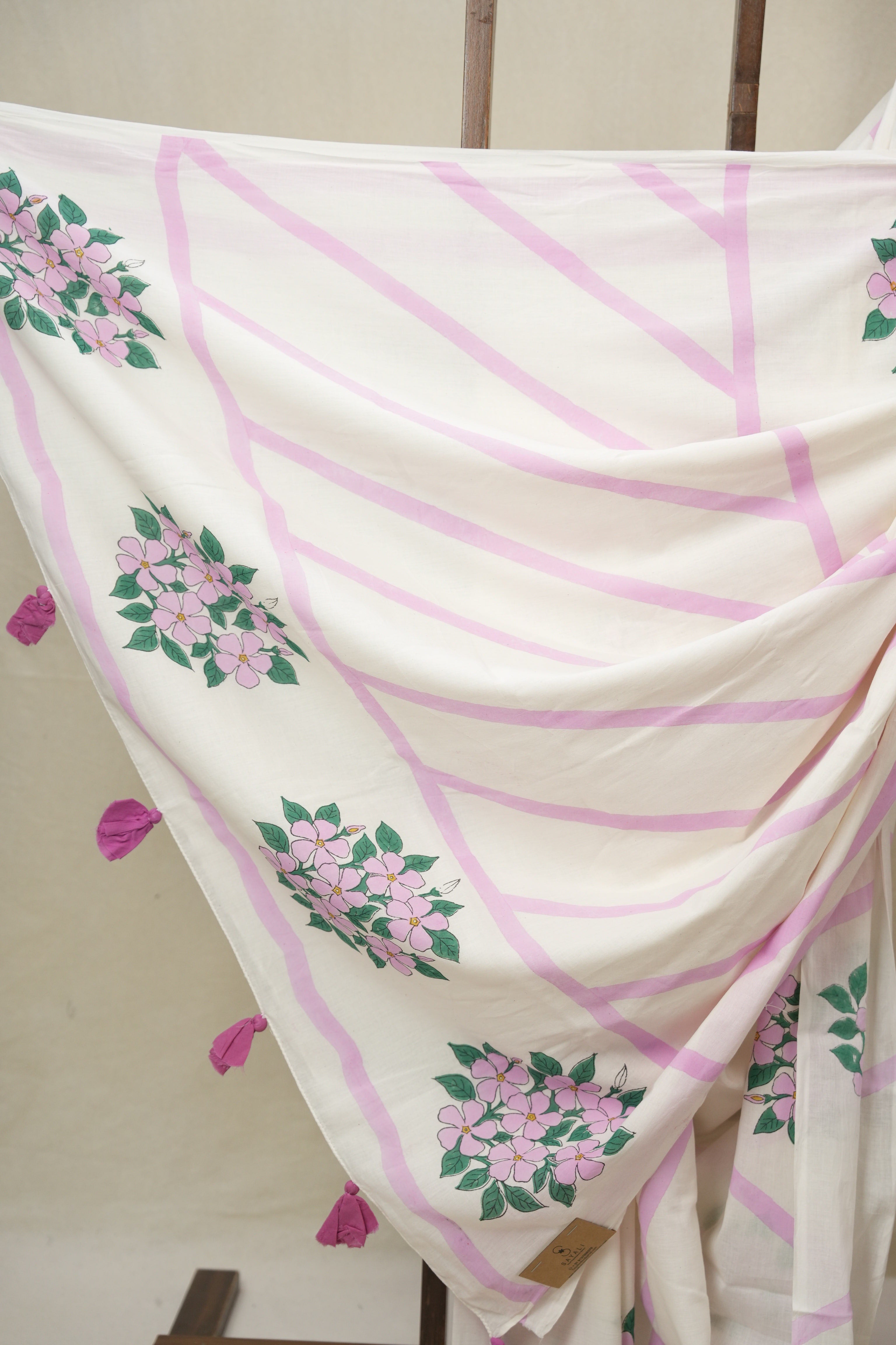 Milky White HBP Signature Cotton Saree - SRMWSCS31