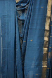 Peacock Blue Maheshwari Saree - SRPBMS968