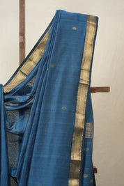 Peacock Blue Maheshwari Saree - SRPBMS968