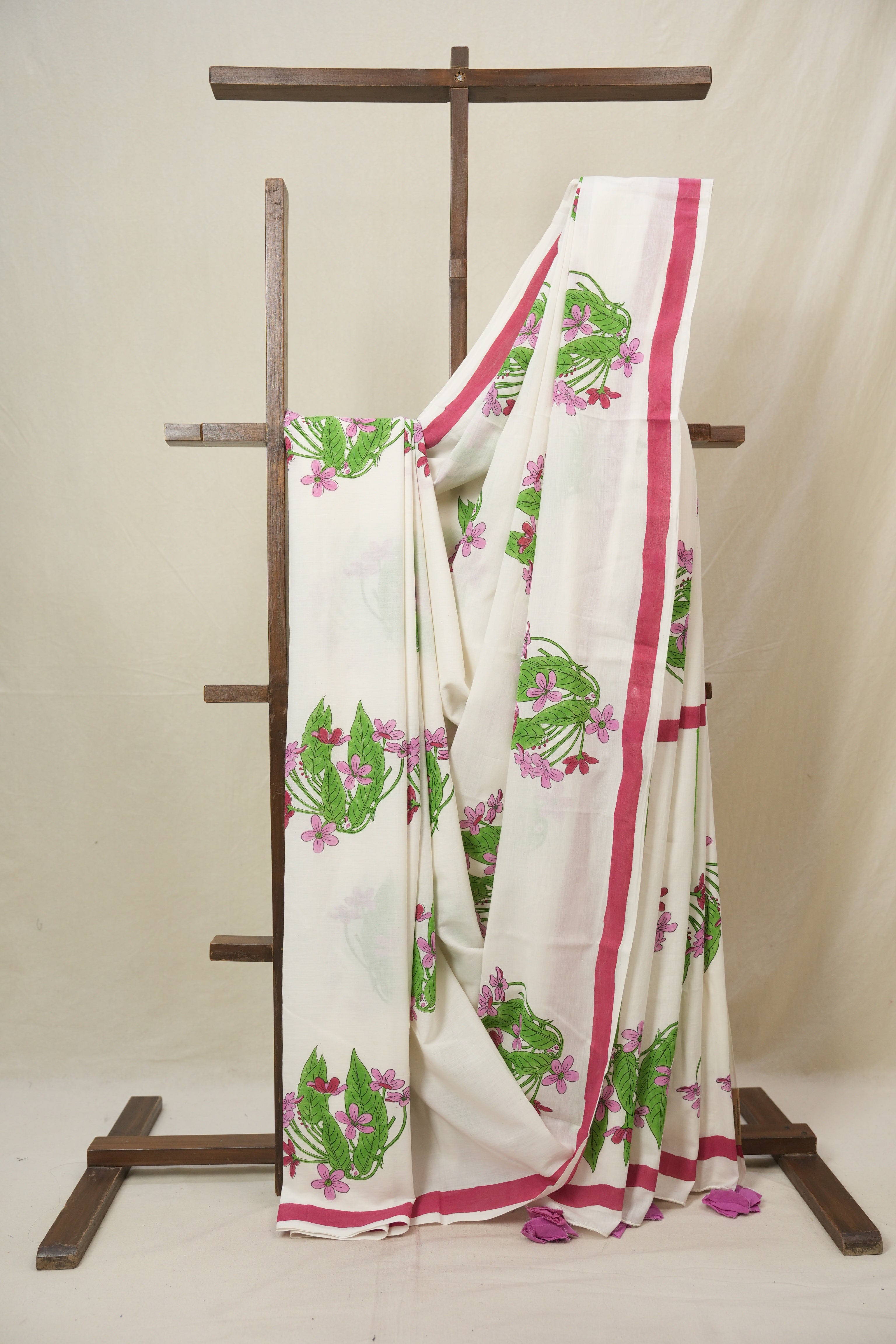 Pearl White HBP Signature Cotton Saree - SRPWSCS29