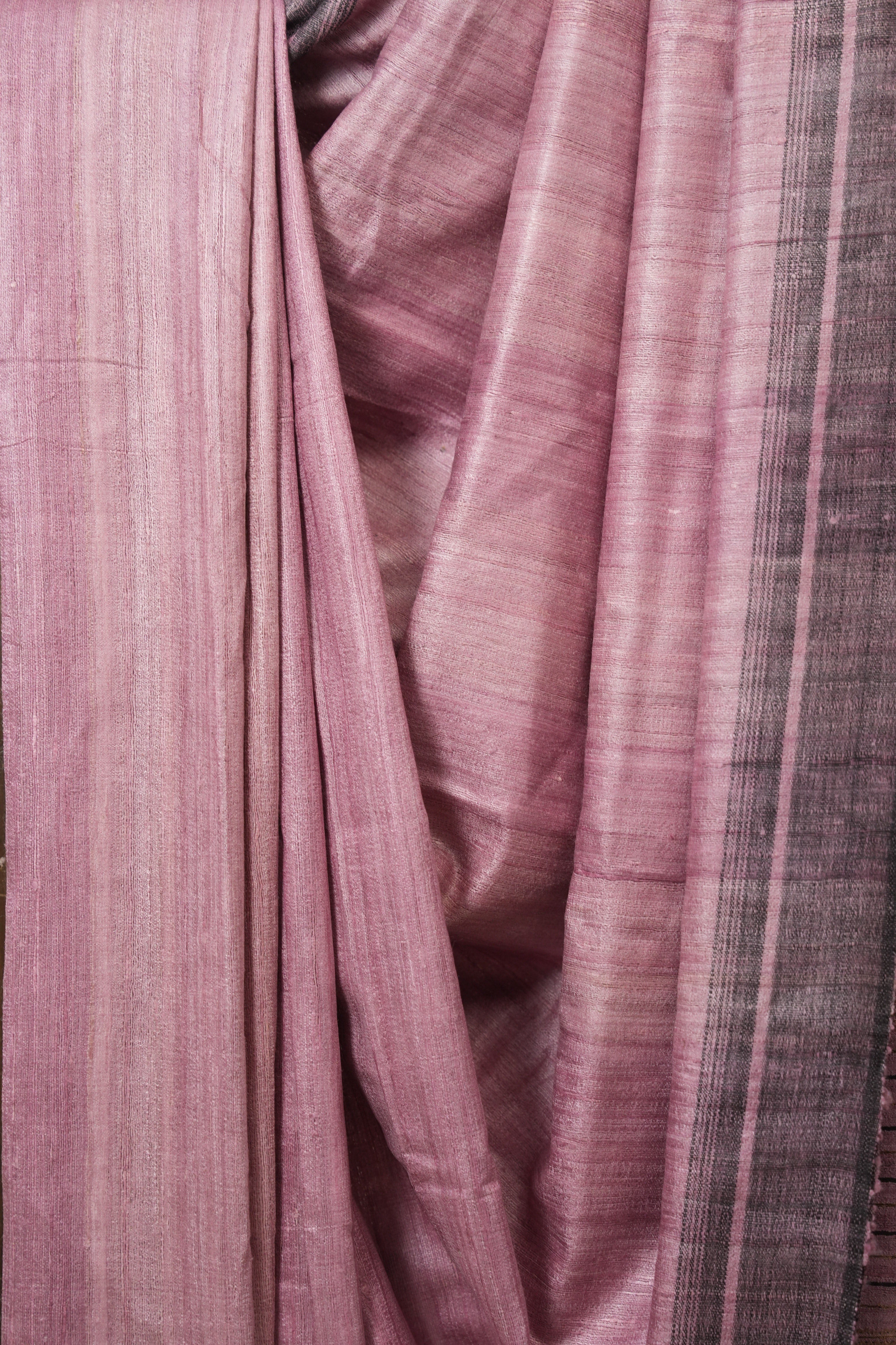 Soft Pink Tussar Silk Saree - SRSPTSS1858