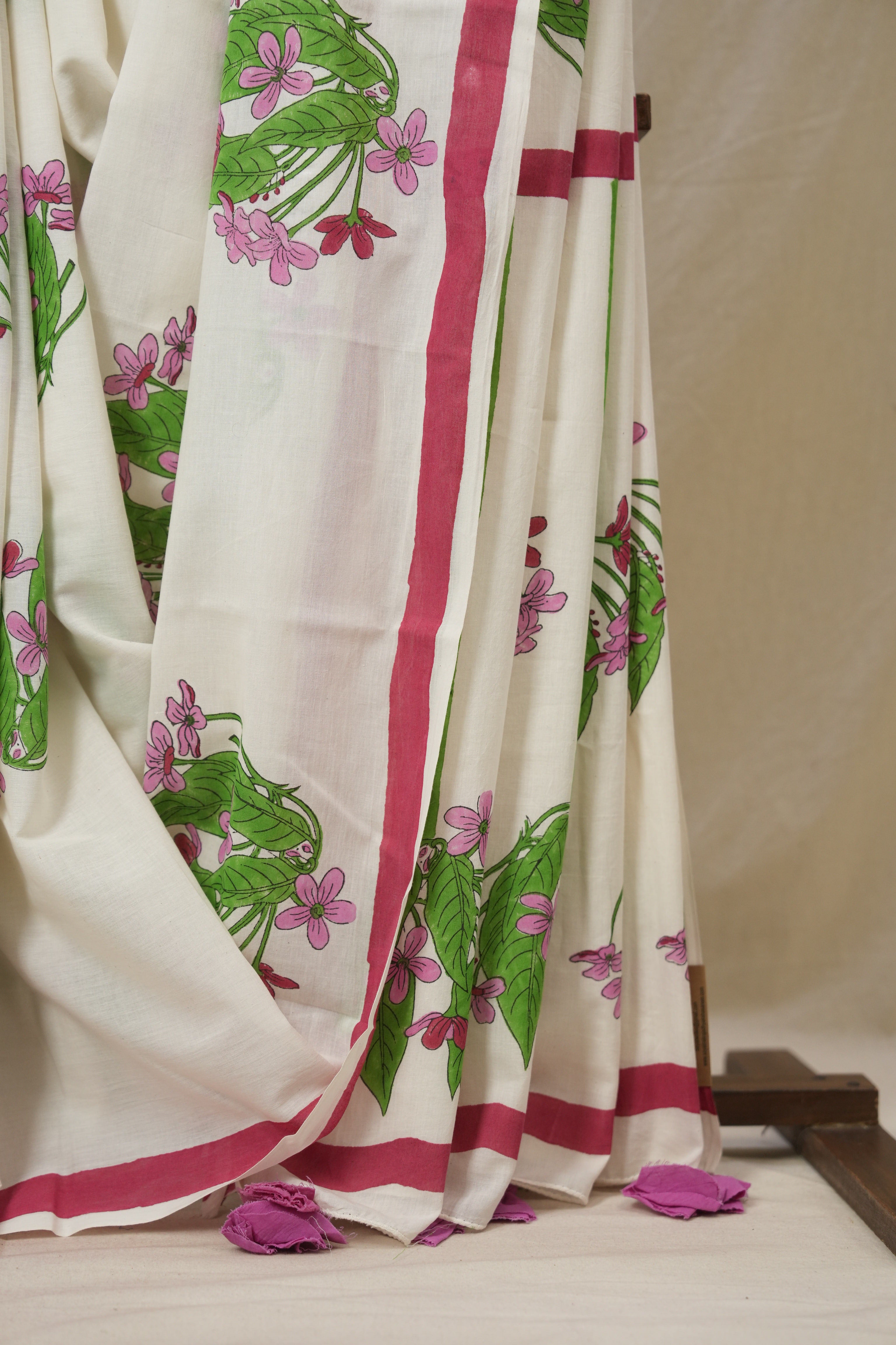 Pearl White HBP Signature Cotton Saree - SRPWSCS29