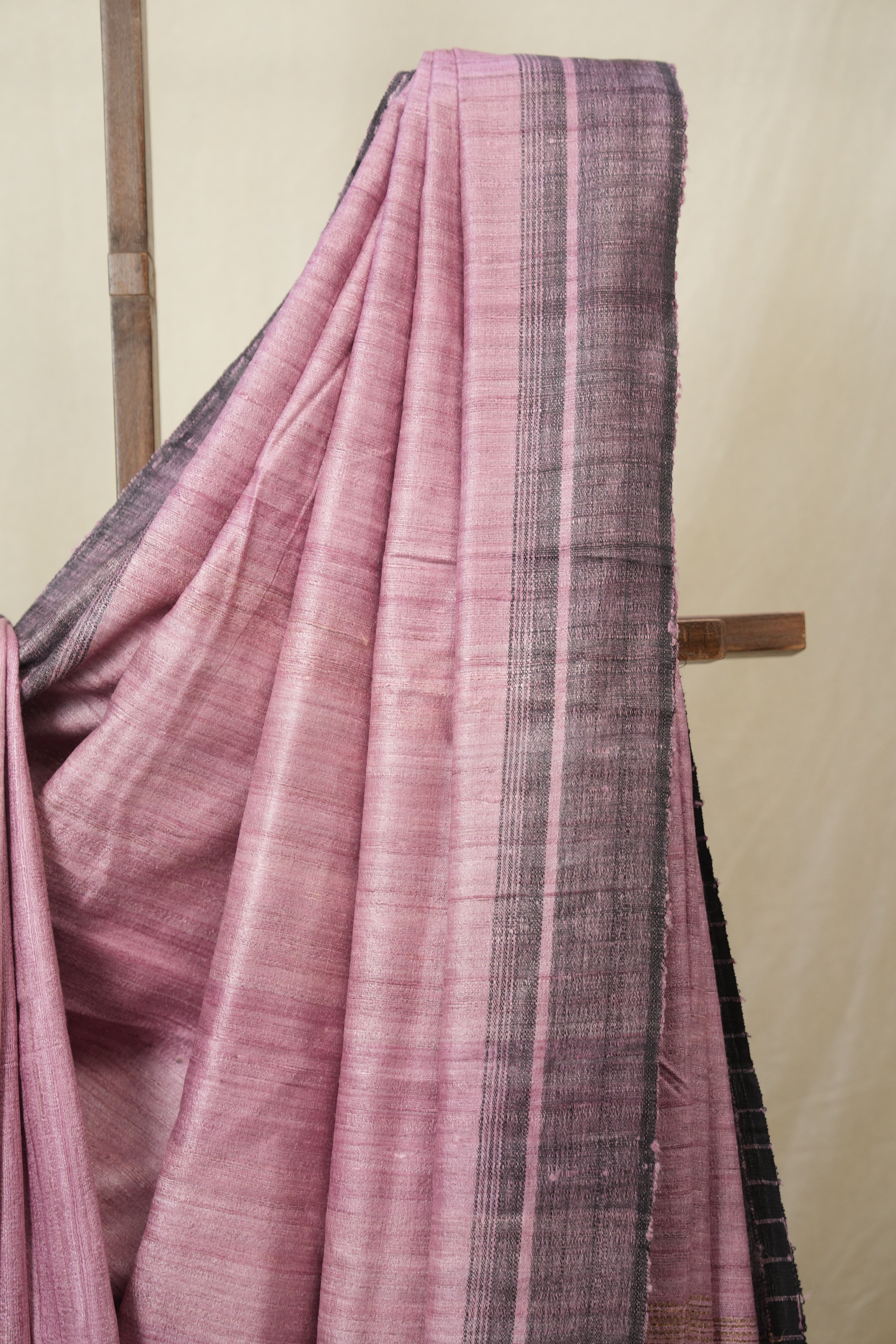 Soft Pink Tussar Silk Saree - SRSPTSS1858