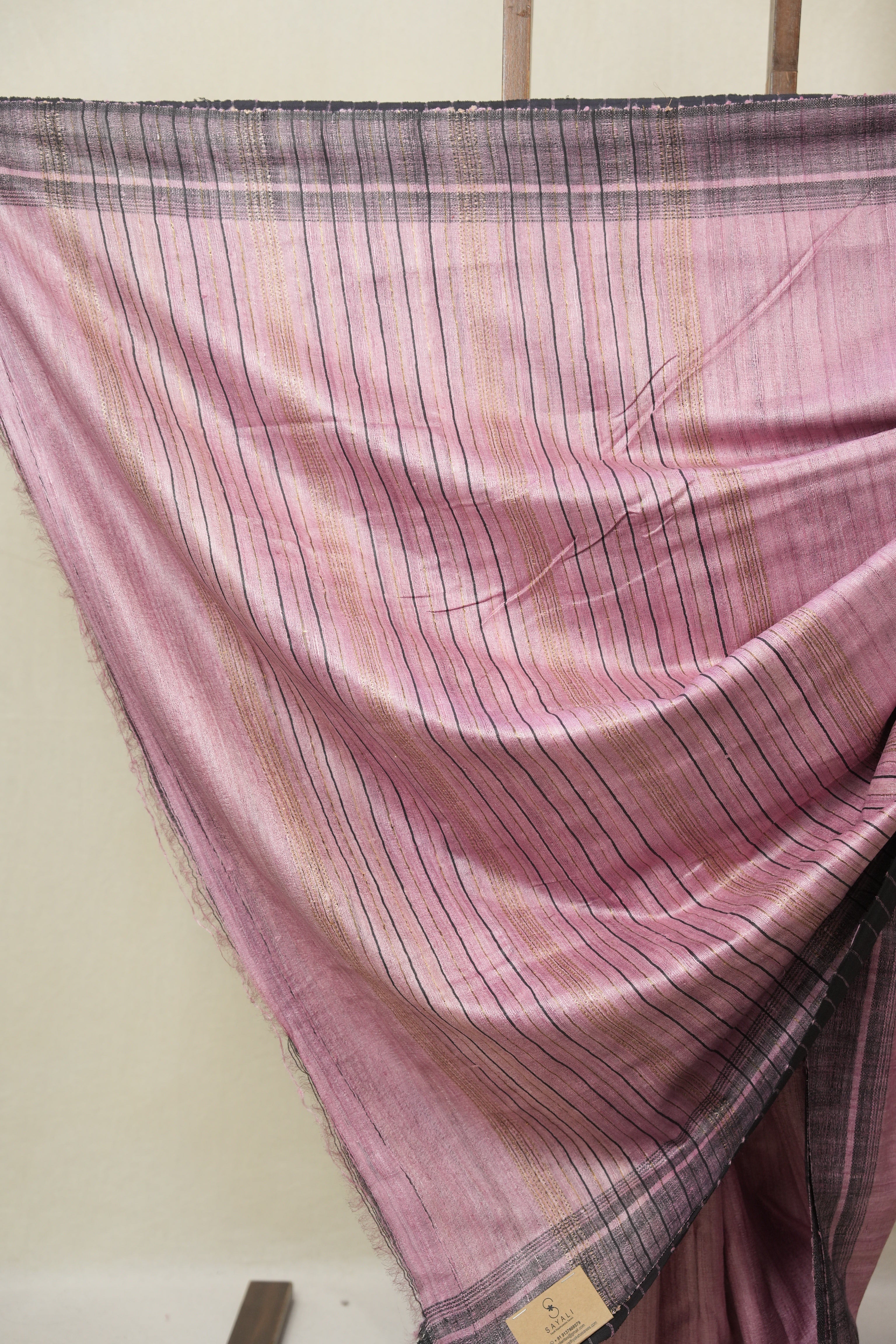 Soft Pink Tussar Silk Saree - SRSPTSS1858