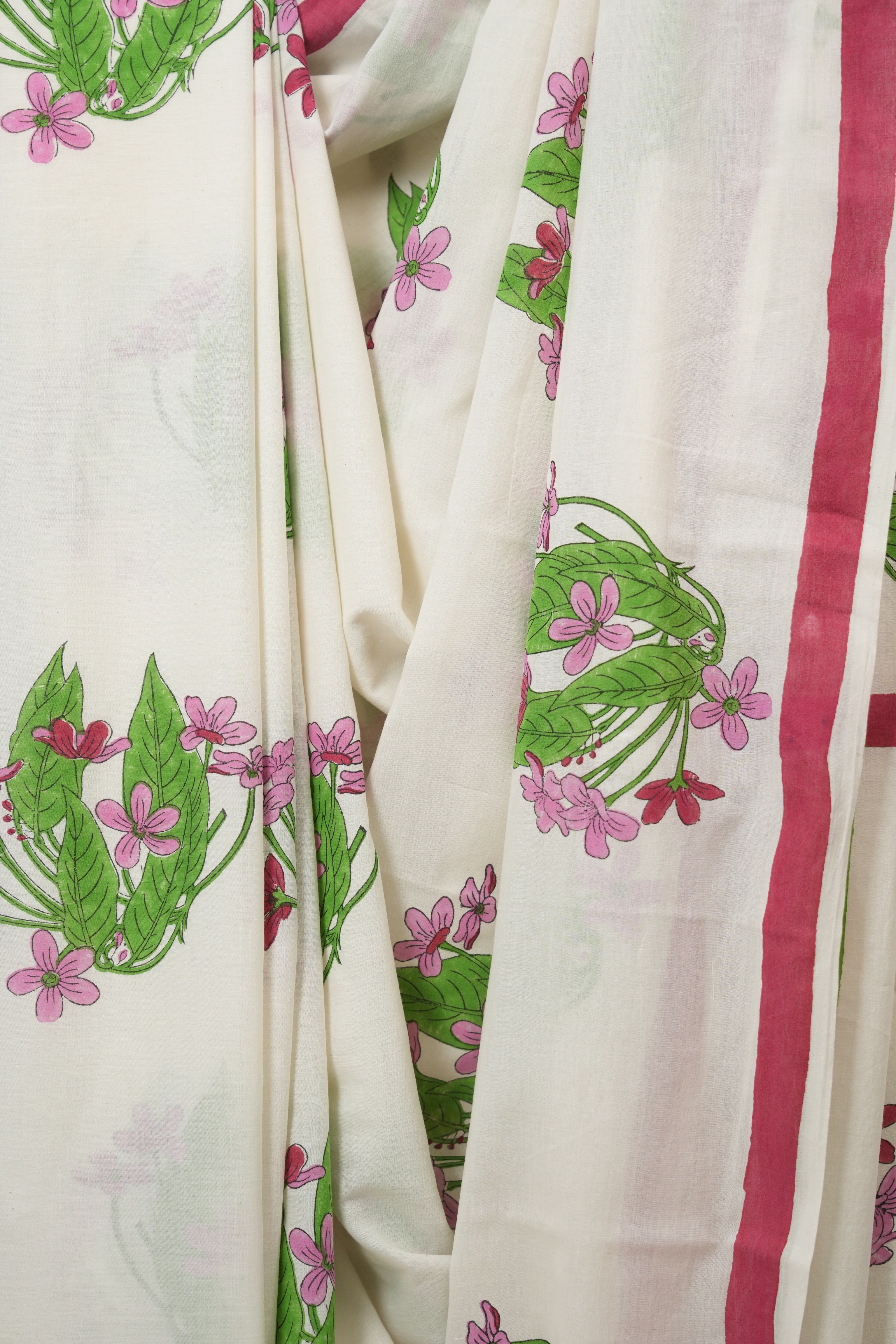 Pearl White HBP Signature Cotton Saree - SRPWSCS29