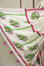 Pearl White HBP Signature Cotton Saree - SRPWSCS29