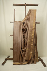 Light Brown Tussar Silk Saree - SRLBTSS1923