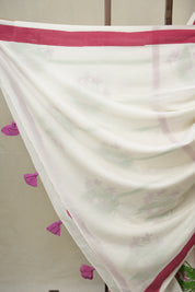 Pearl White HBP Signature Cotton Saree - SRPWSCS29