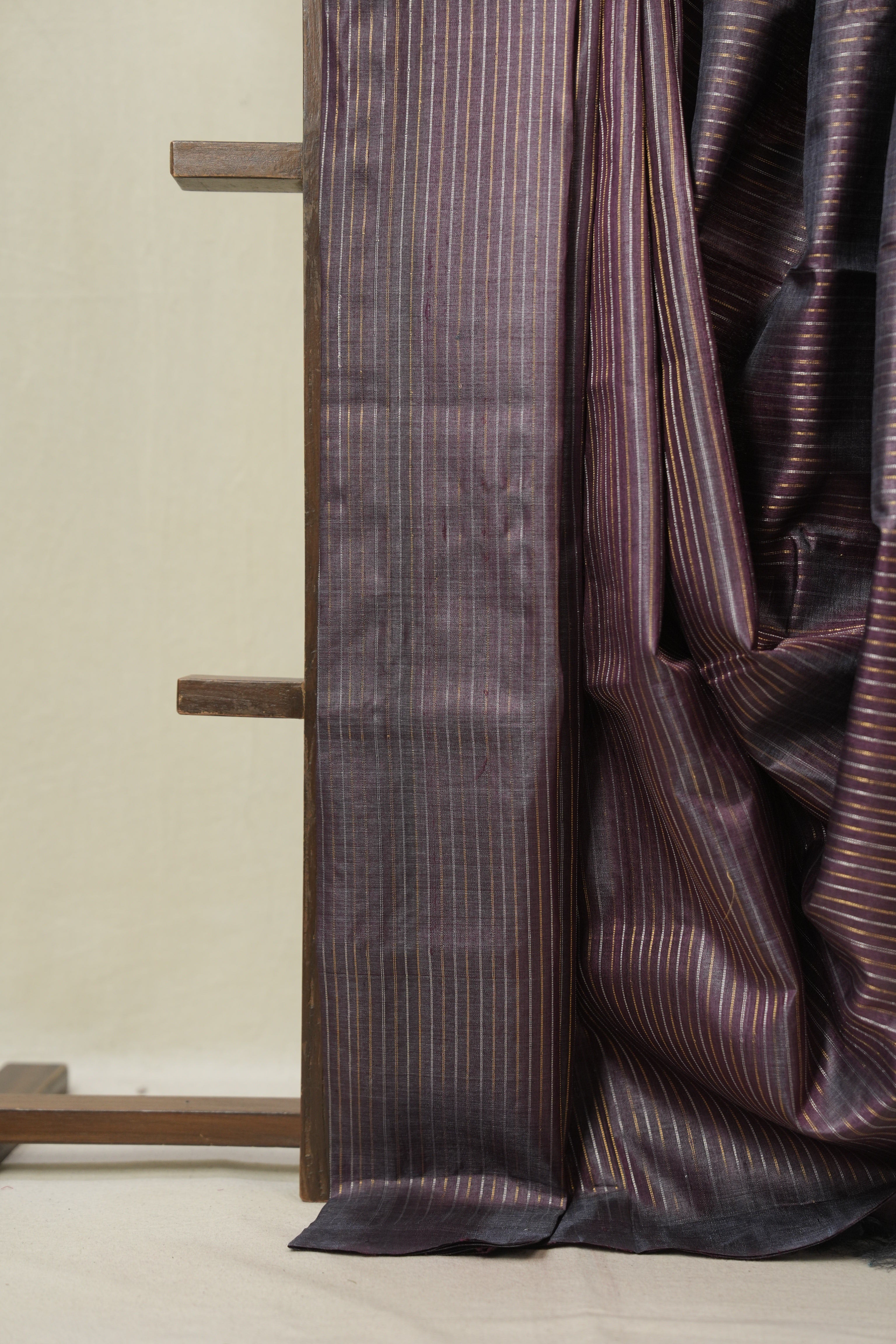 Purple Tussar Silk Saree - SRPTSS1873