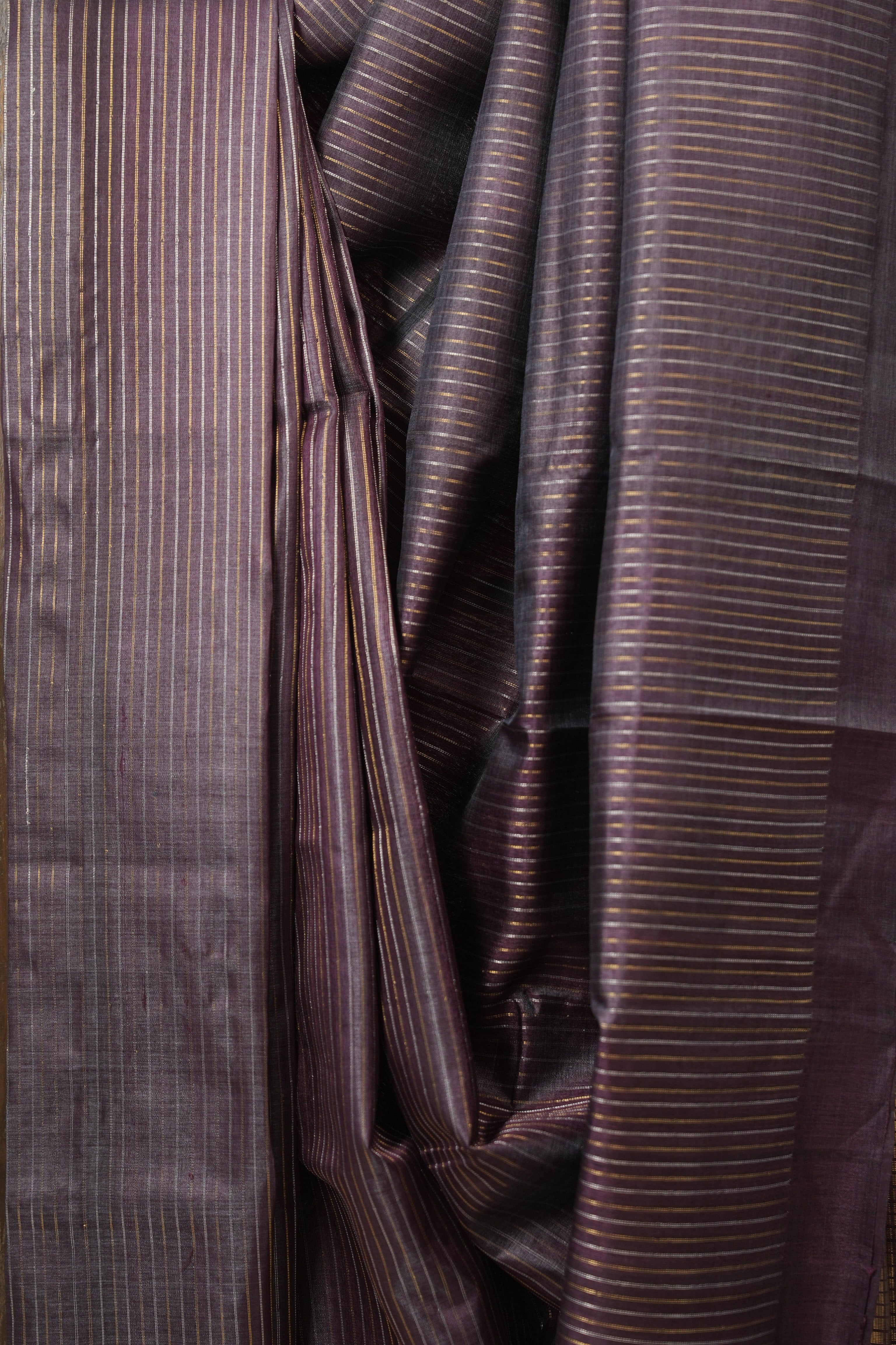 Purple Tussar Silk Saree - SRPTSS1873