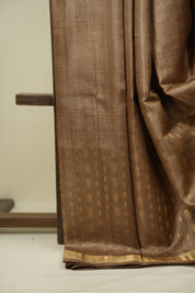 Light Brown Tussar Silk Saree - SRLBTSS1923