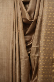 Light Brown Tussar Silk Saree - SRLBTSS1923