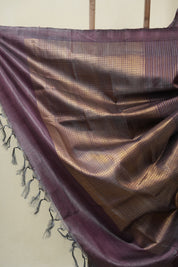 Purple Tussar Silk Saree - SRPTSS1873