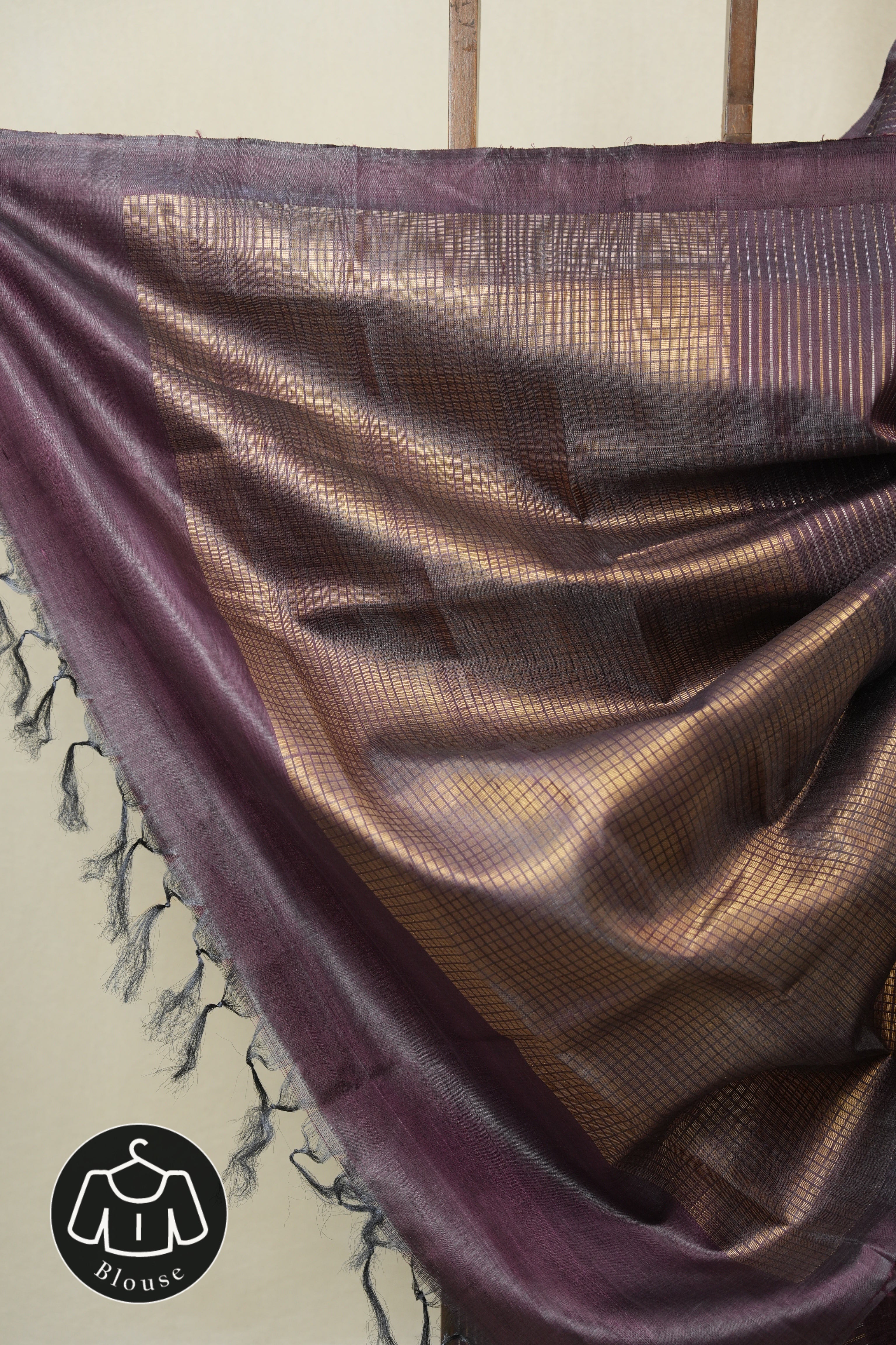 Purple Tussar Silk Saree - SRPTSS1873