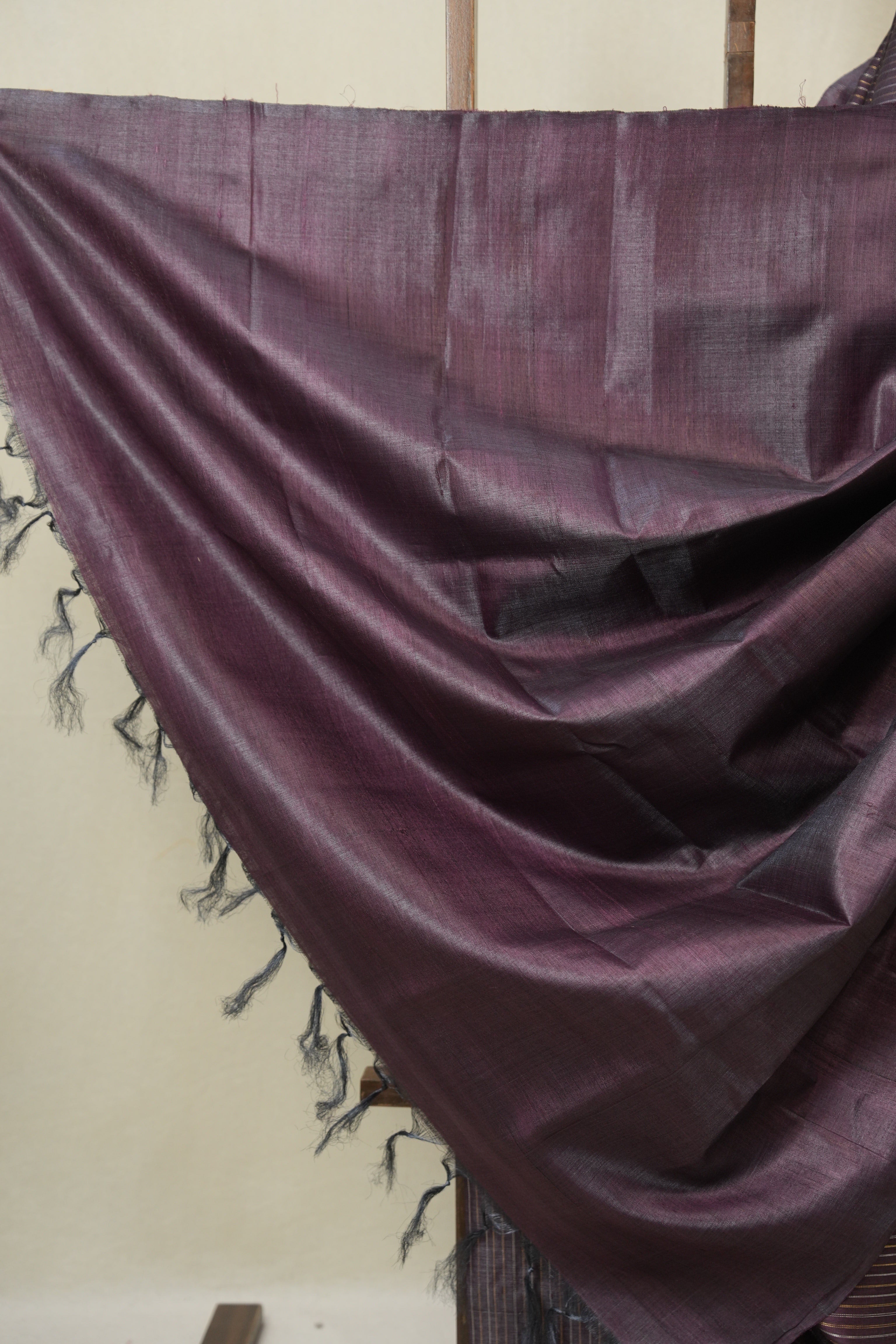 Purple Tussar Silk Saree - SRPTSS1873