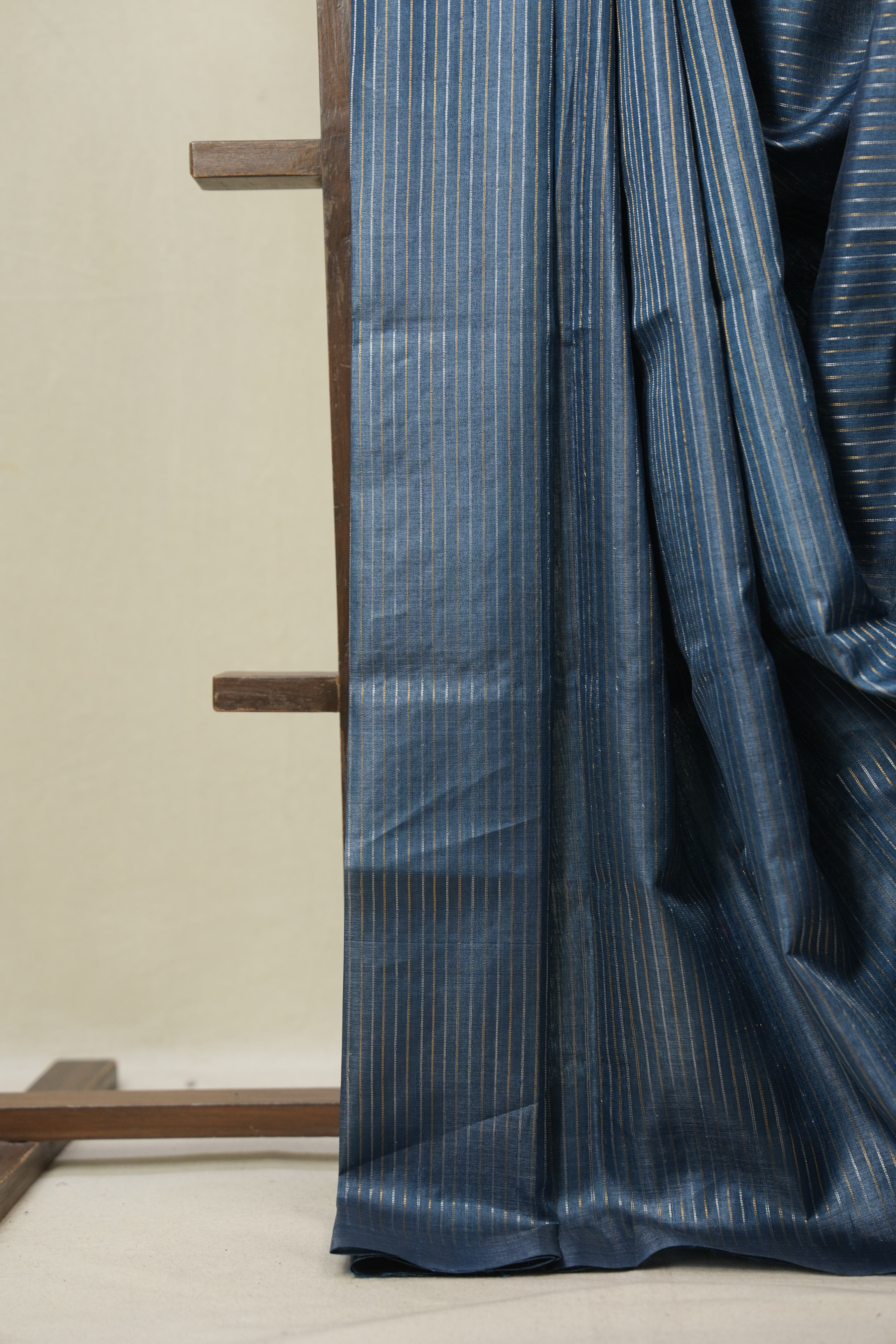 Blue Tussar Silk Saree - SRBTSS1872