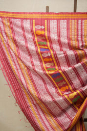 Ivory Tussar Silk Saree - SRITSS1555