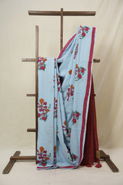 Sky Blue HBP Signature Cotton Saree - SRSBSCS30