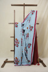 Sky Blue HBP Signature Cotton Saree - SRSBSCS30
