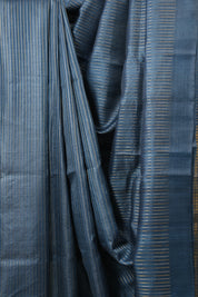 Blue Tussar Silk Saree - SRBTSS1872
