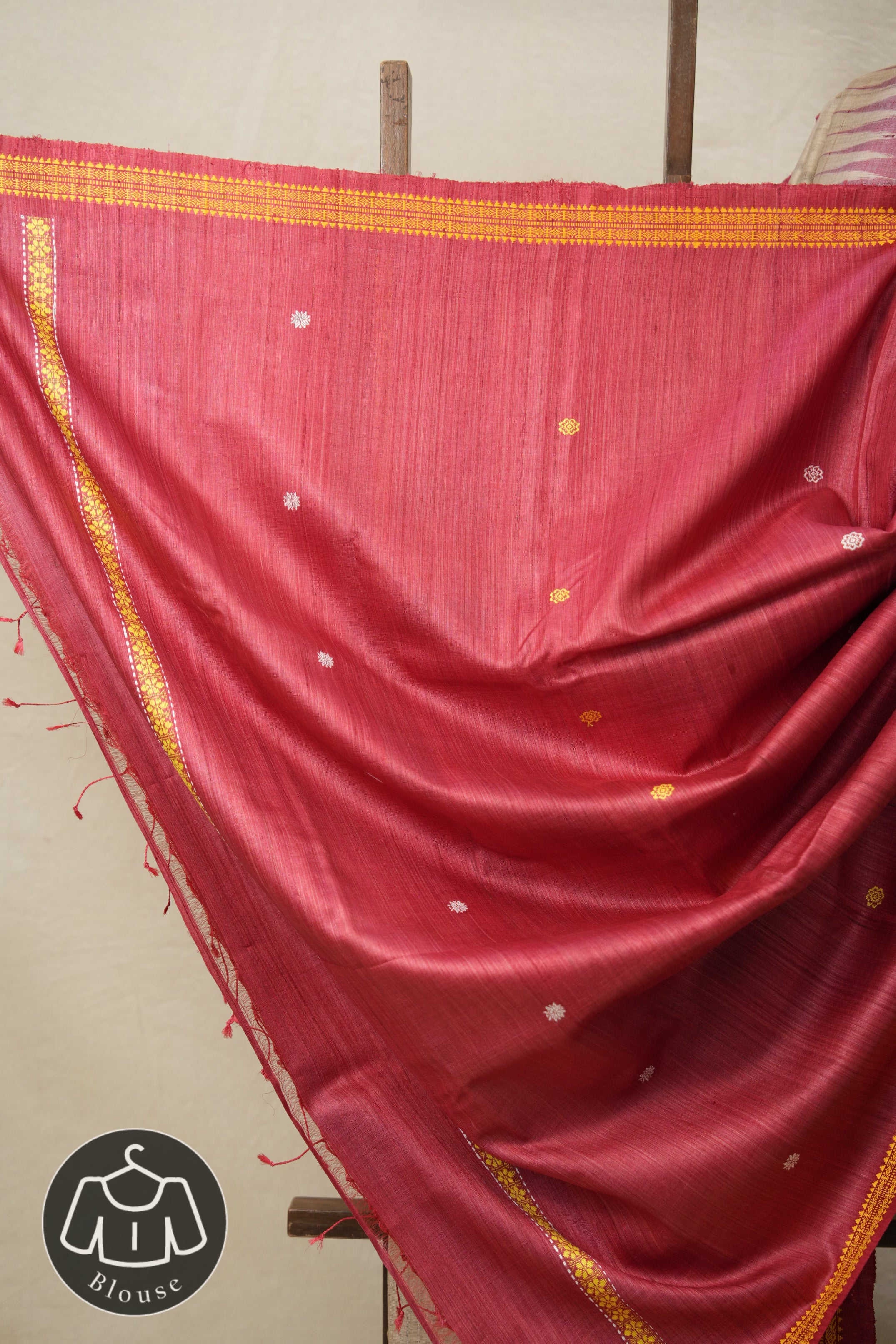Ivory Tussar Silk Saree - SRITSS1555