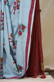 Sky Blue HBP Signature Cotton Saree - SRSBSCS30