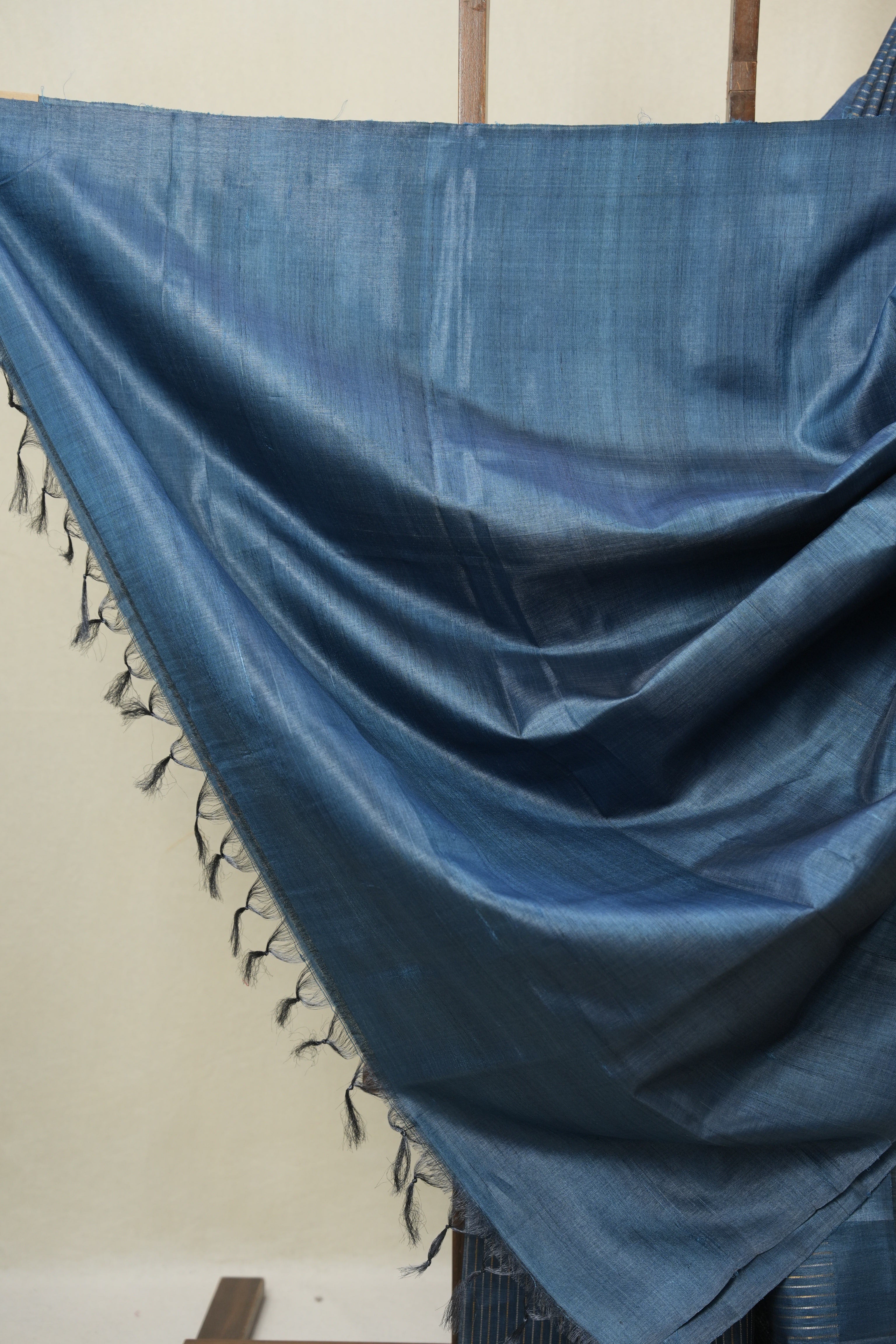 Blue Tussar Silk Saree - SRBTSS1872