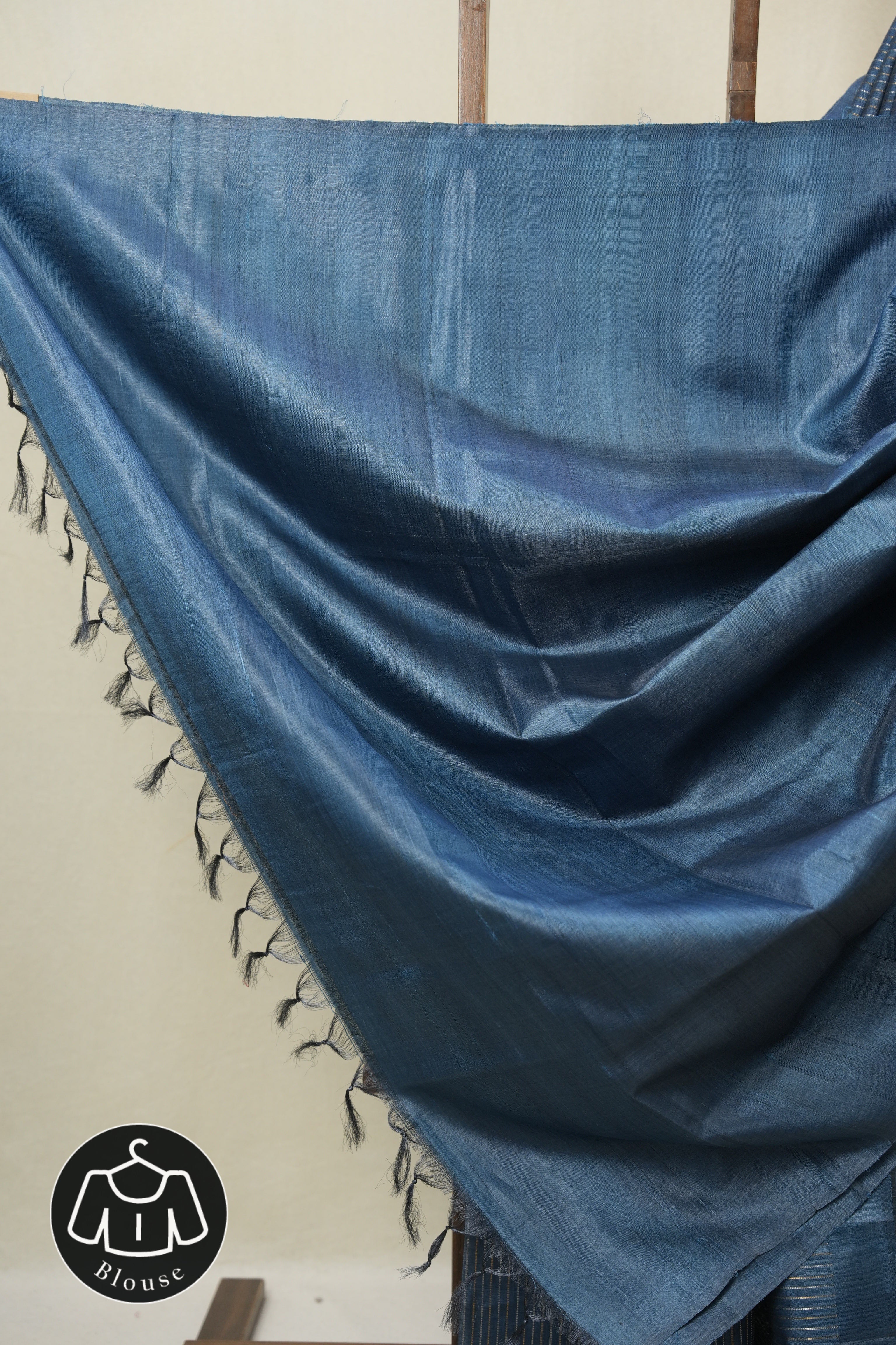 Blue Tussar Silk Saree - SRBTSS1872