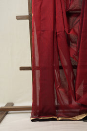 Maroon Maheshwari Saree - SRMMS966