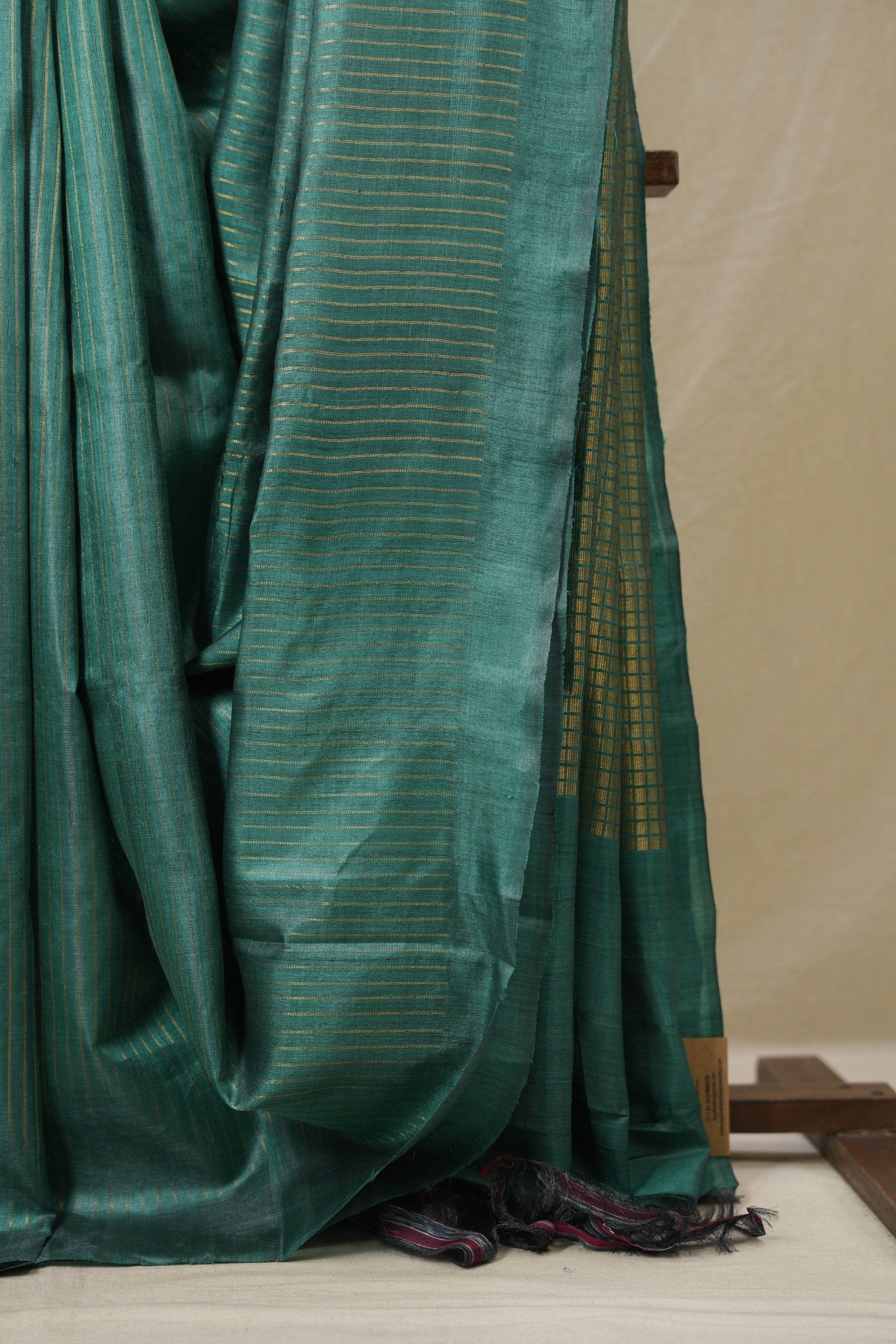 Green Tussar Silk Saree - SRGTSS1870
