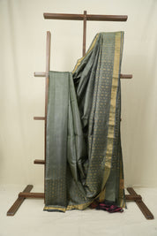 Sage Green Tussar Silk Saree - SRSGTSS1918
