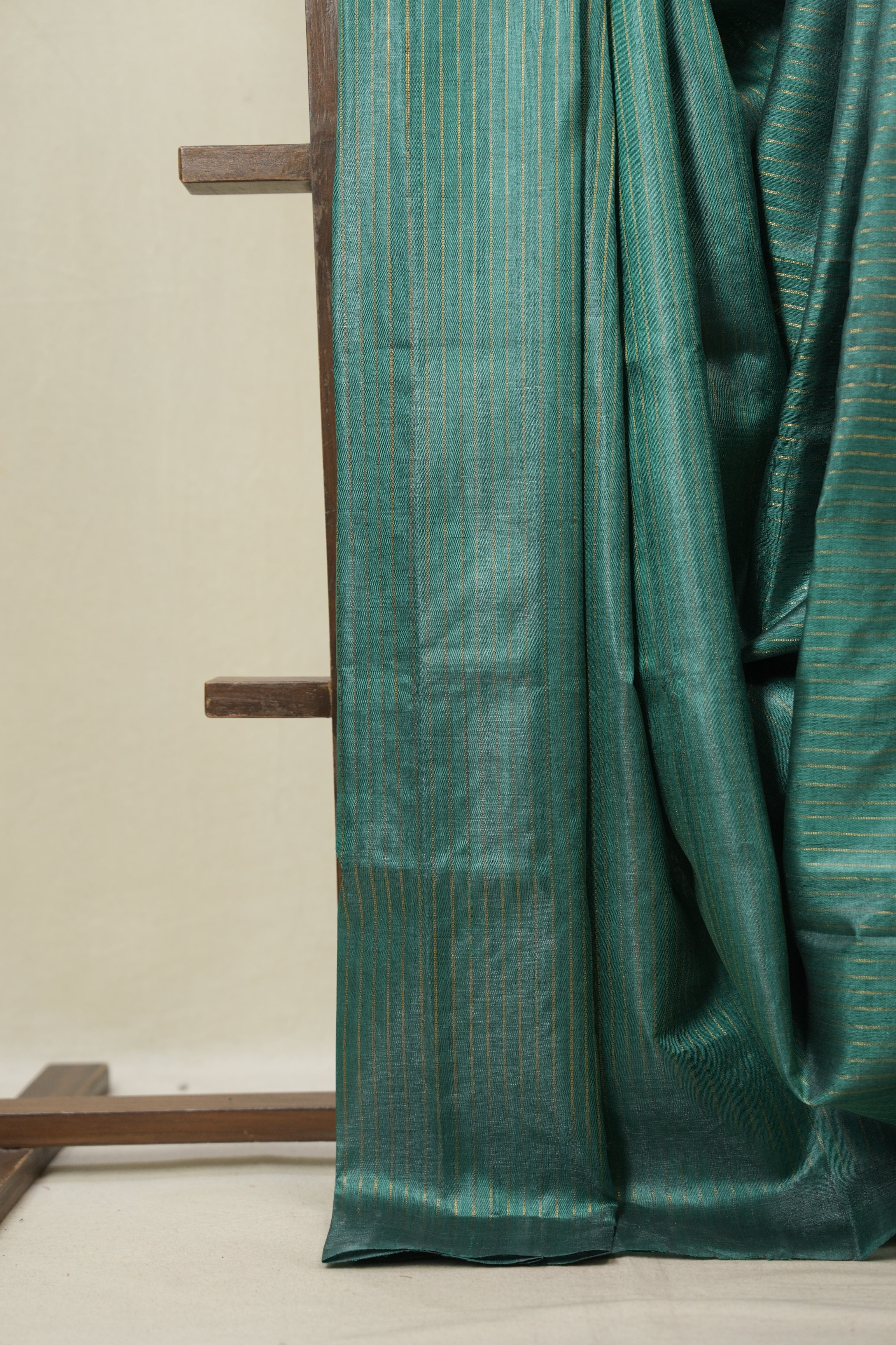 Green Tussar Silk Saree - SRGTSS1870
