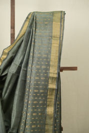 Sage Green Tussar Silk Saree - SRSGTSS1918