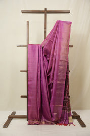 Pink Tussar Silk Saree - SRPTSS1864