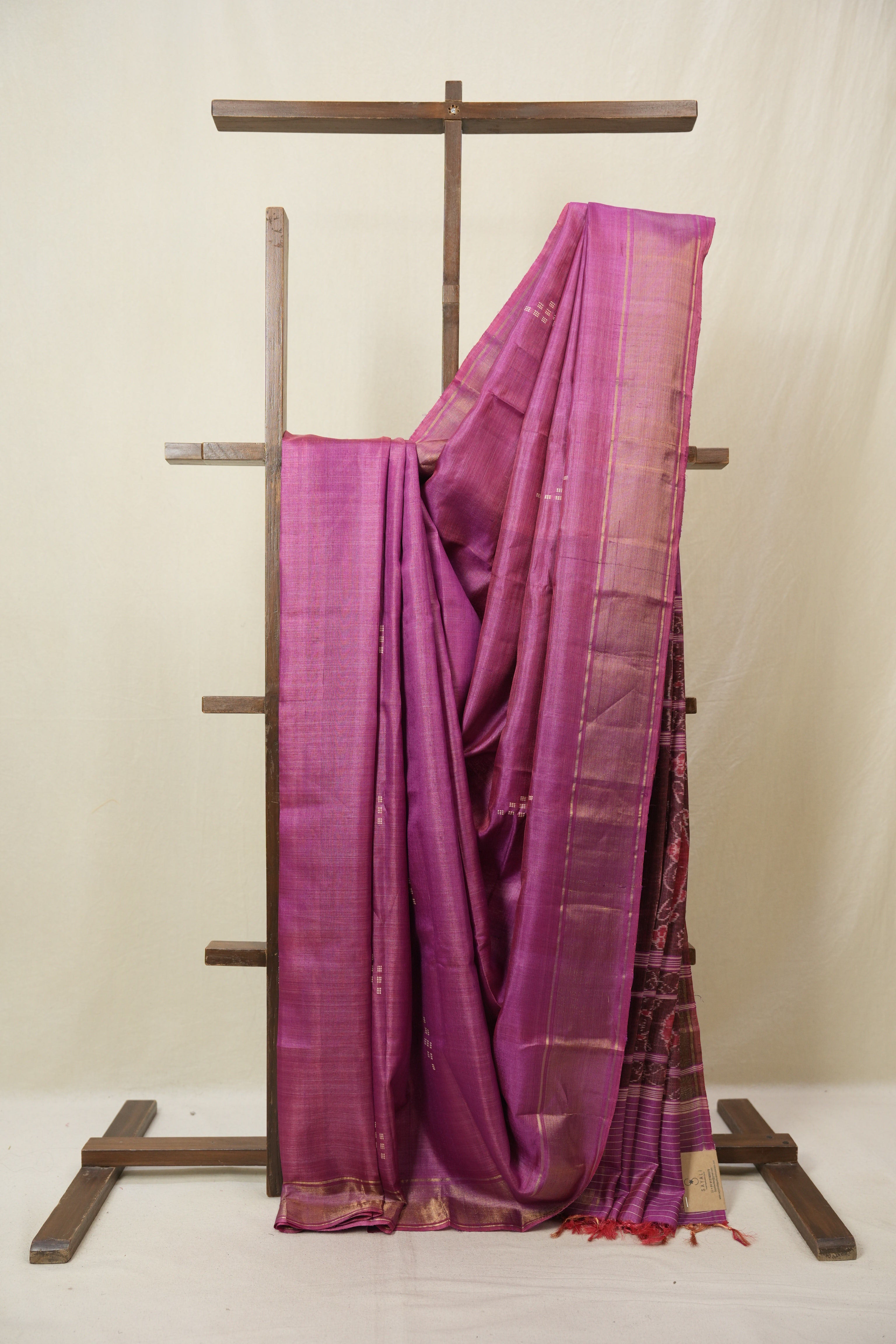 Pink Tussar Silk Saree - SRPTSS1864