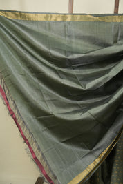 Sage Green Tussar Silk Saree - SRSGTSS1918