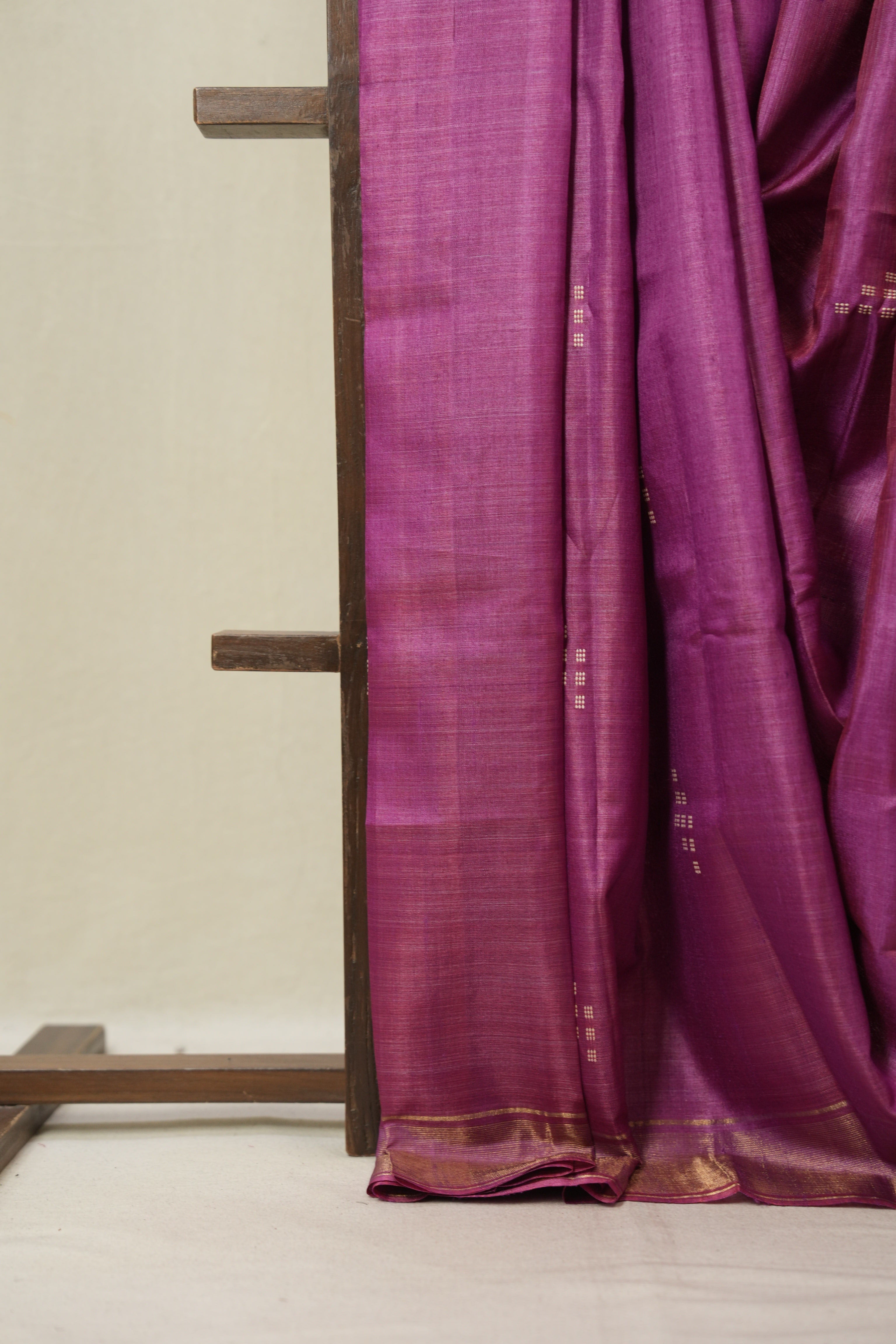 Pink Tussar Silk Saree - SRPTSS1864