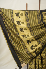 Green Black HBP Modal Silk Saree - SRGBMSS464