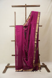 Magenta Maheshwari Saree - SRMMS965