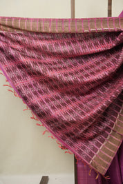 Pink Tussar Silk Saree - SRPTSS1864